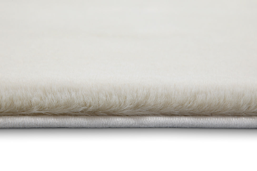 Emil Badteppich creme beige Hochflor rechteckig