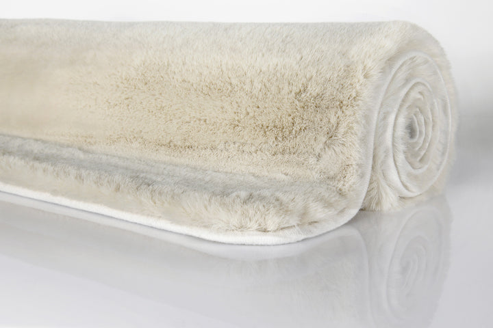 Emil Badteppich creme beige Hochflor rechteckig