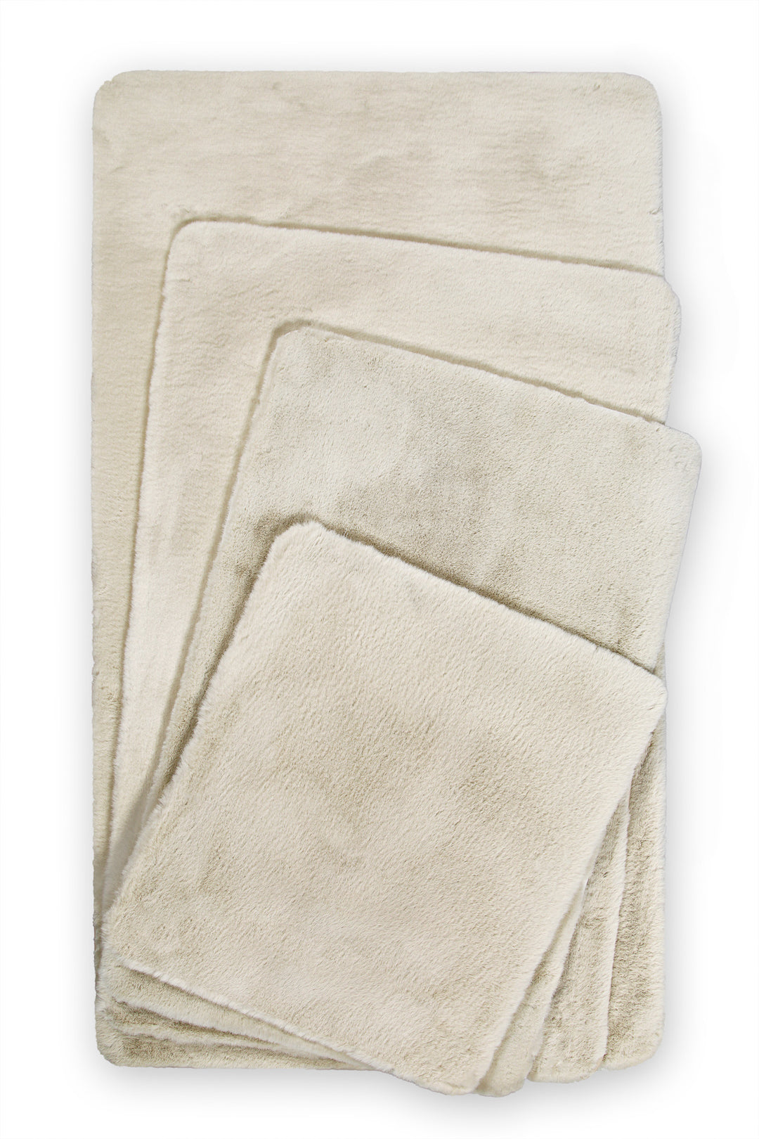 Emil Badteppich creme beige Hochflor rechteckig