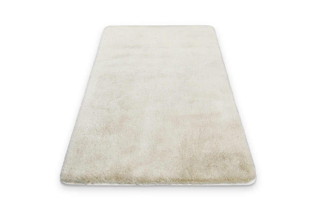 Emil Badteppich creme beige Hochflor rechteckig