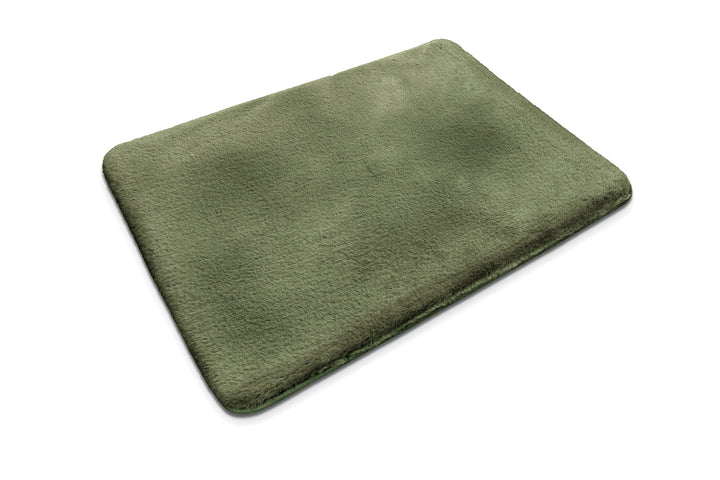 Emil Badteppich oliv grün Hochflor rechteckig