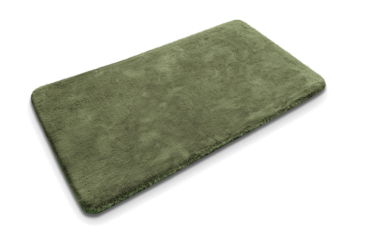 Emil Badteppich oliv grün Hochflor rechteckig