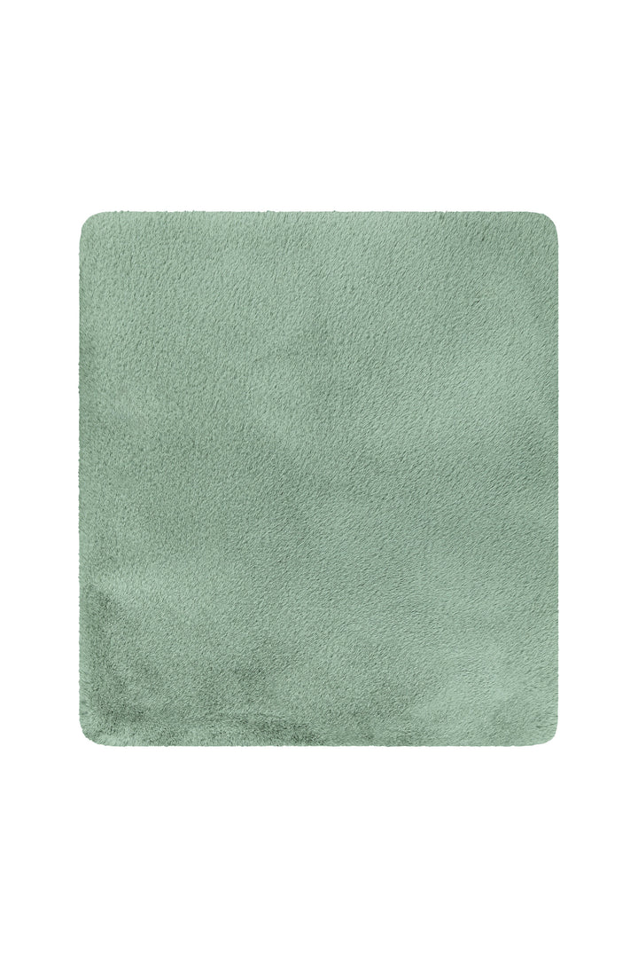 Emil Badteppich salbei grün Hochflor rechteckig