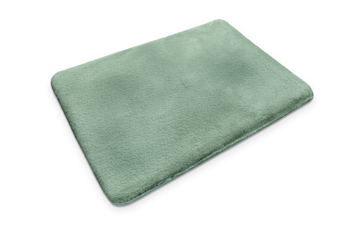 Emil Badteppich salbei grün Hochflor rechteckig