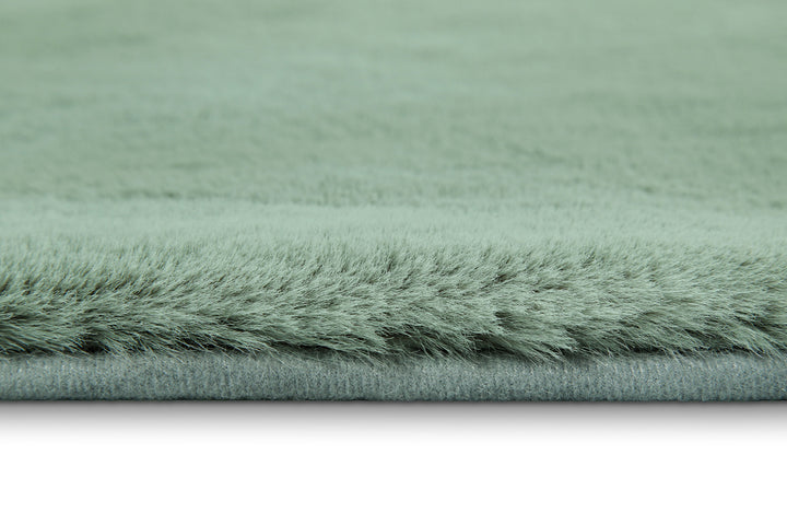 Emil Badteppich salbei grün Hochflor rechteckig