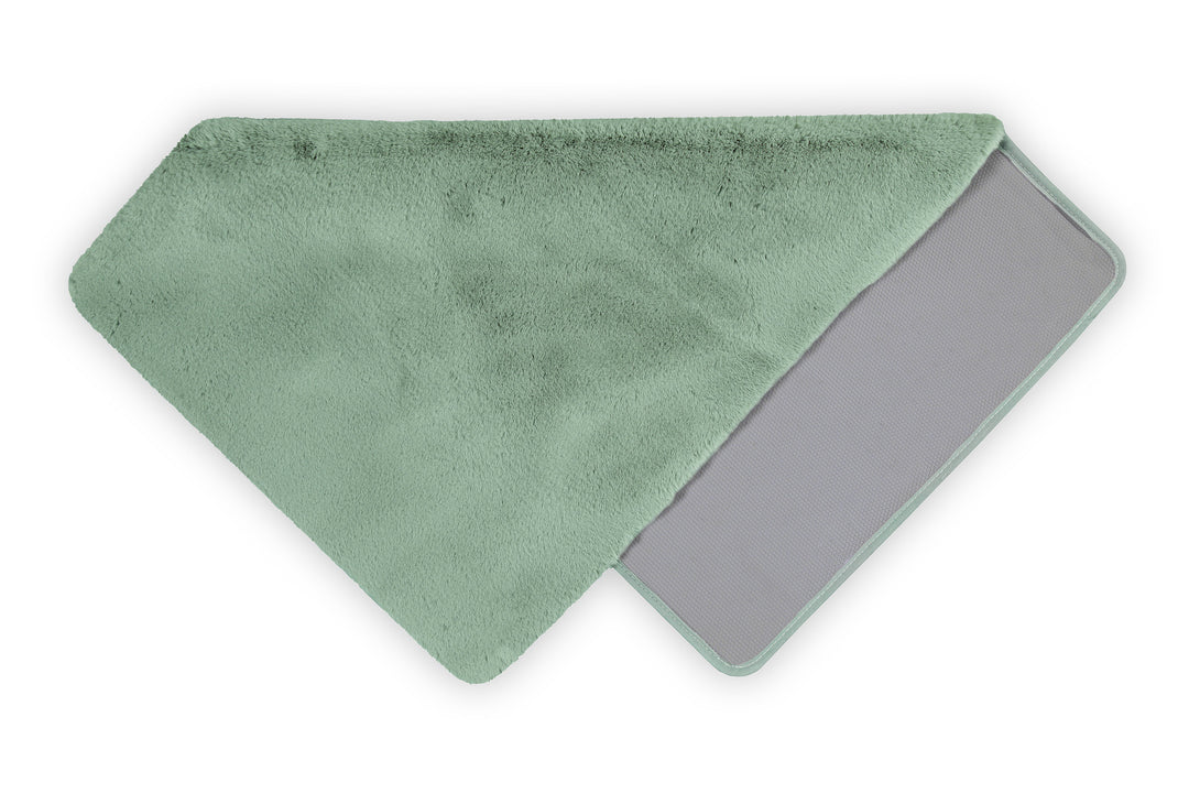 Emil Badteppich salbei grün Hochflor rechteckig