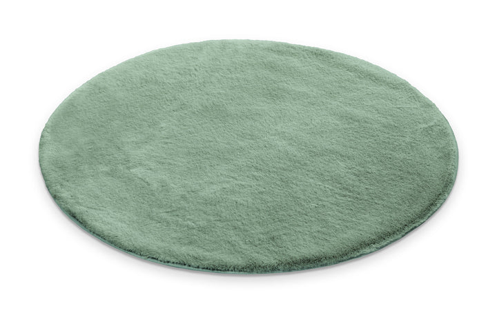 Emil Badteppich salbei grün Hochflor rechteckig