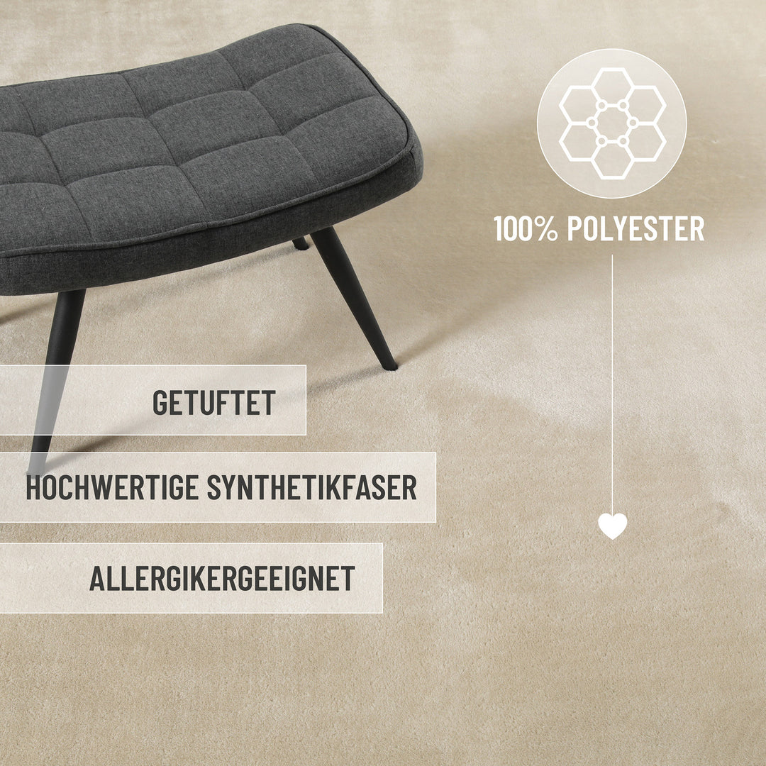 Eriksson Teppich creme beige Hochflor rechteckig