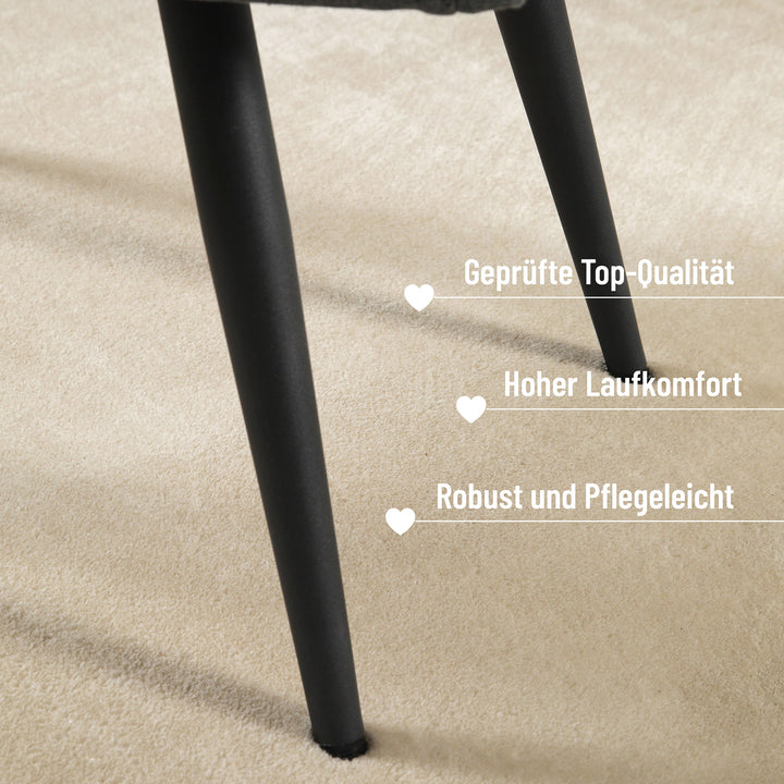 Eriksson Teppich creme beige Hochflor rechteckig