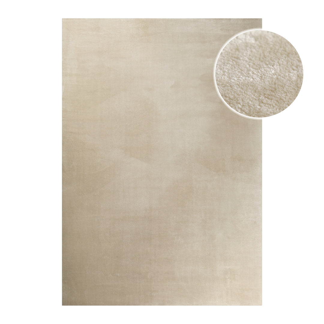 Eriksson Teppich creme beige Hochflor rechteckig