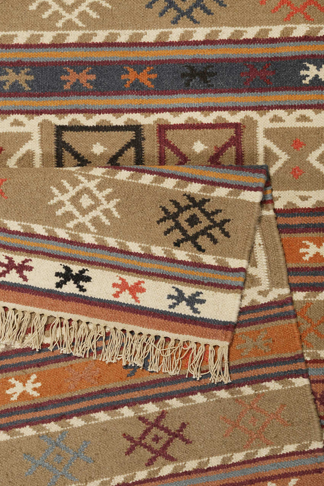 Agra Teppich multicolor Kurzflor rechteckig