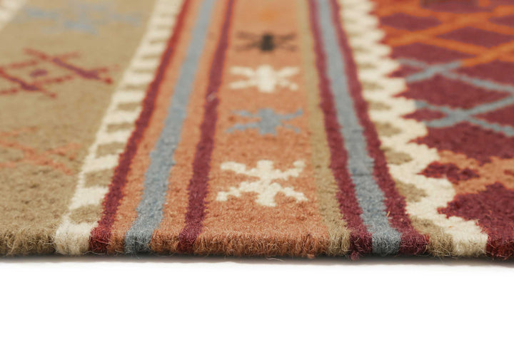 Agra Teppich multicolor Kurzflor rechteckig