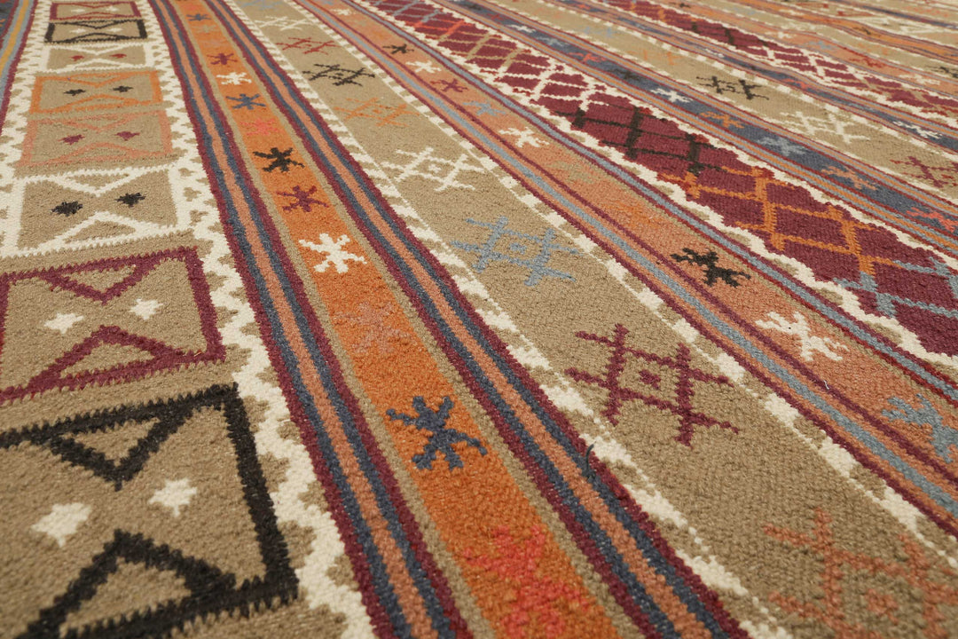 Agra Teppich multicolor Kurzflor rechteckig