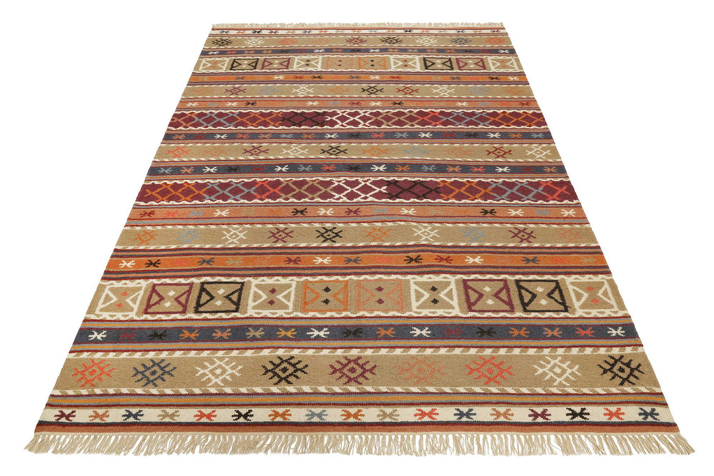 Agra Teppich multicolor Kurzflor rechteckig