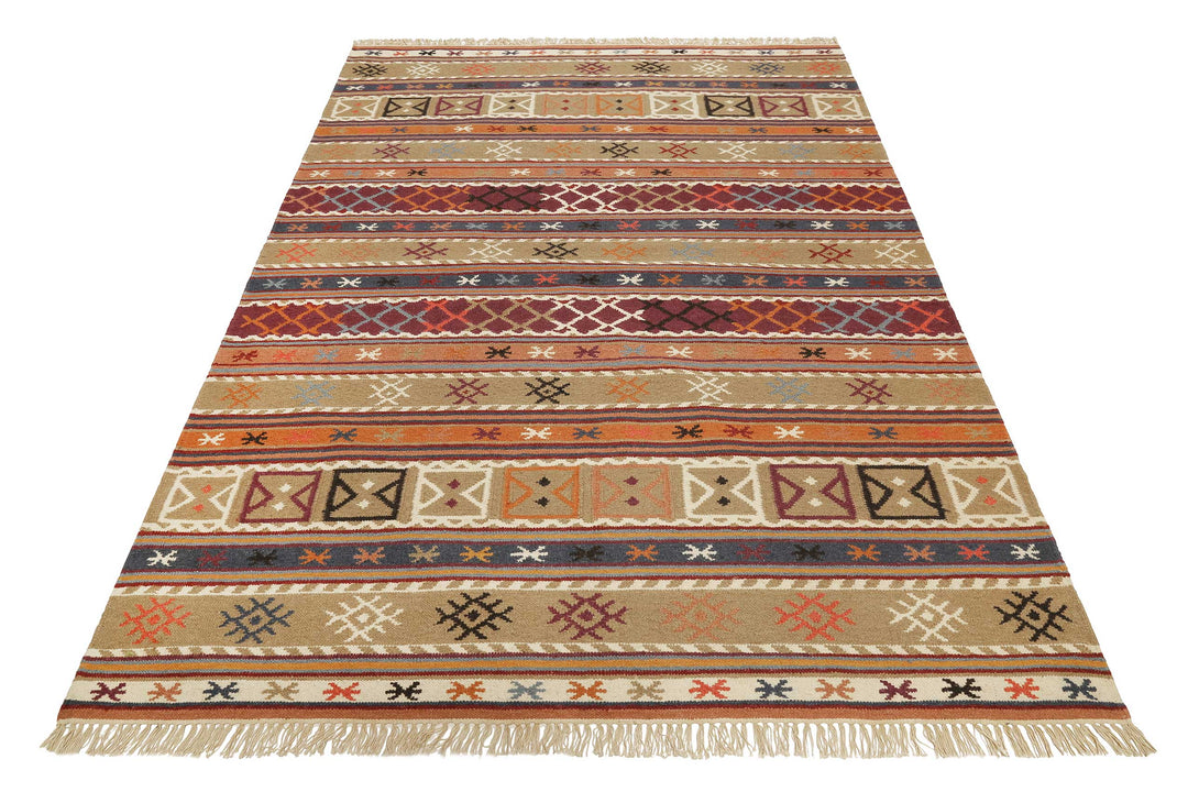 Agra Teppich multicolor Kurzflor rechteckig