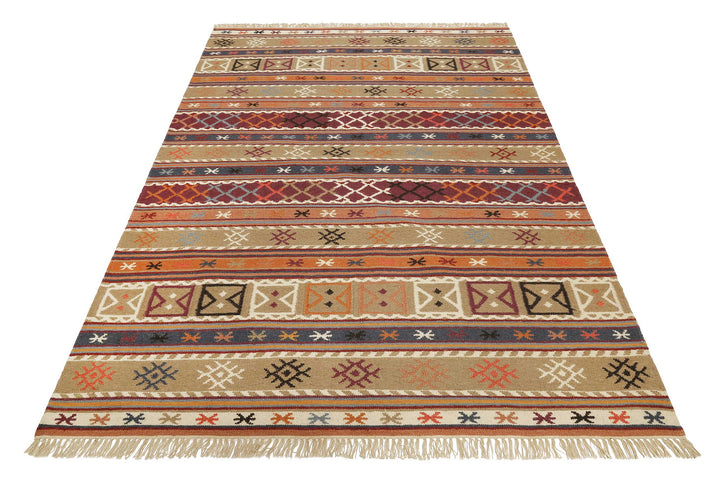 Agra Teppich multicolor Kurzflor rechteckig