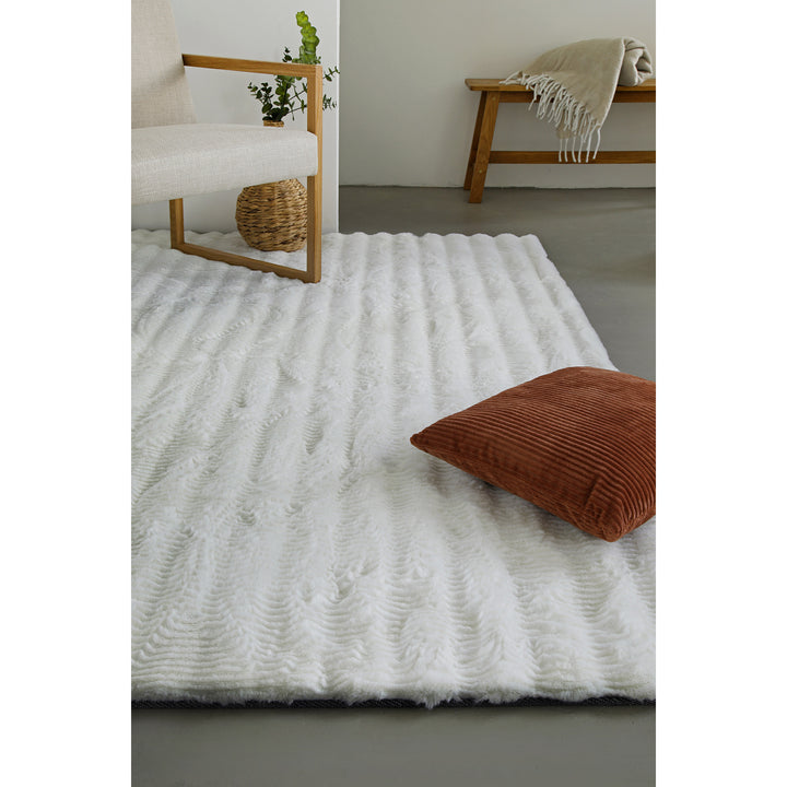 Alice Beach Teppich creme beige Hochflor rechteckig