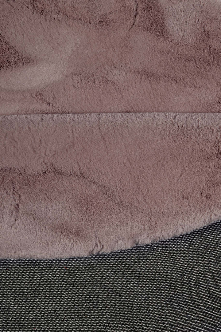 Esprit Teppich Rund Altrosa und sehr flauschig Hochflor "Alice"