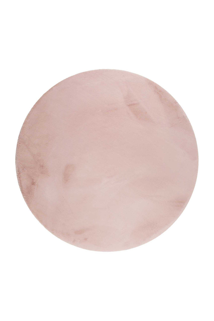 Alice Teppich rosa Hochflor rund