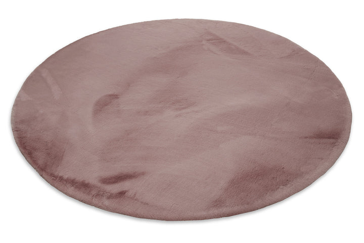 Esprit Teppich Rund Altrosa und sehr flauschig Hochflor "Alice"