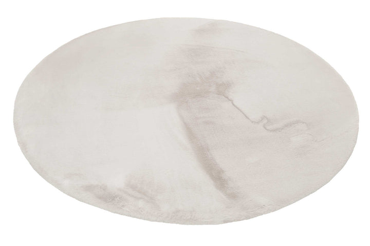 Alice Teppich greige Hochflor rund