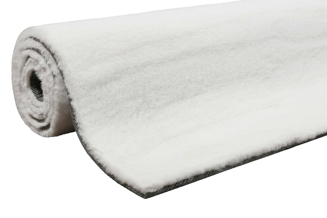 Alice Teppich beige weiß Hochflor rechteckig