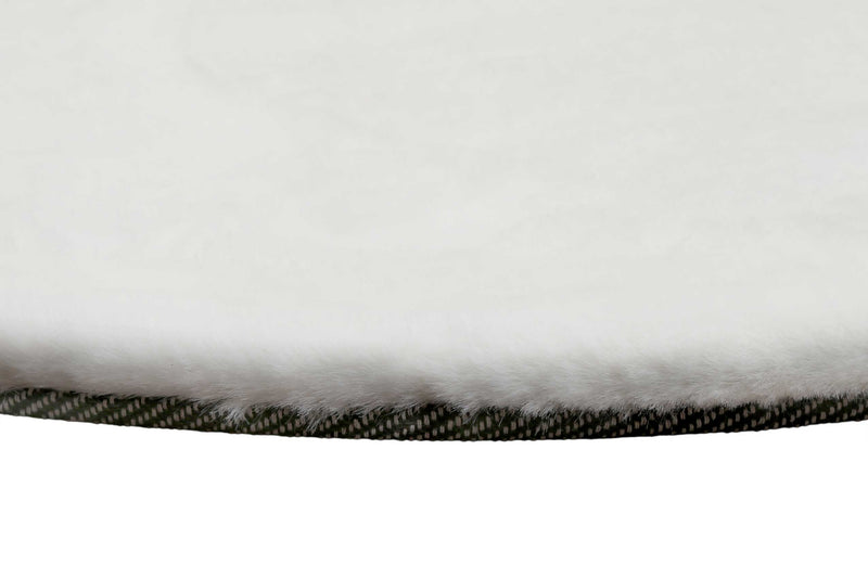 Teppich Rund Weiß und sehr flauschig Hochflor » Alice «