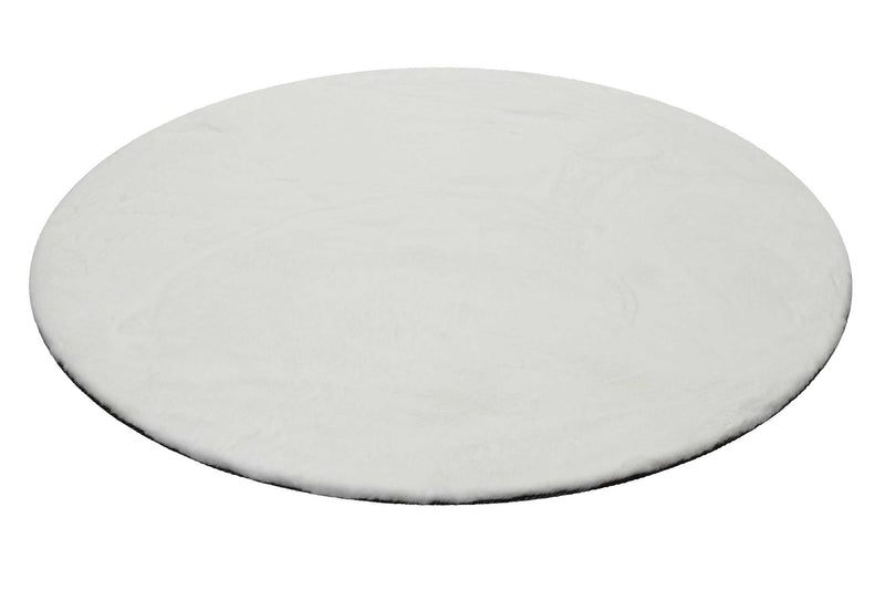 Teppich Rund Weiß und sehr flauschig Hochflor » Alice «