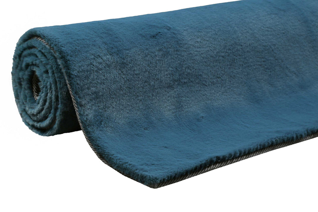 Alice Teppich petrol Hochflor rechteckig