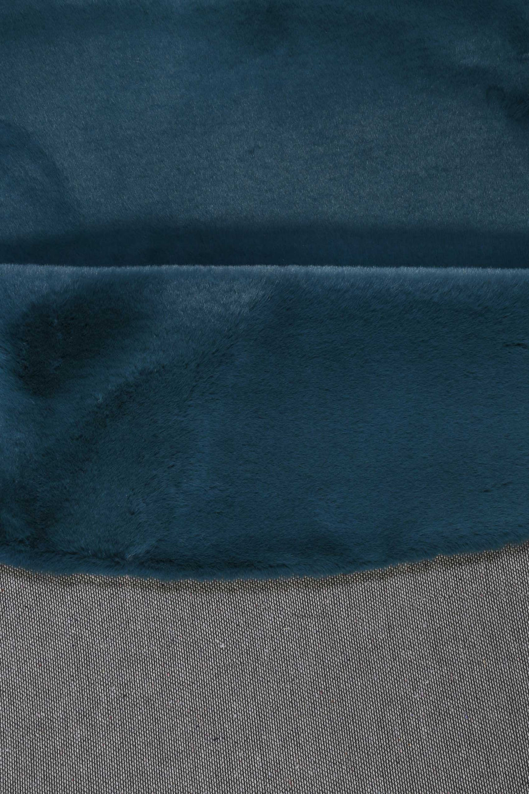 Alice Teppich petrol Hochflor rund