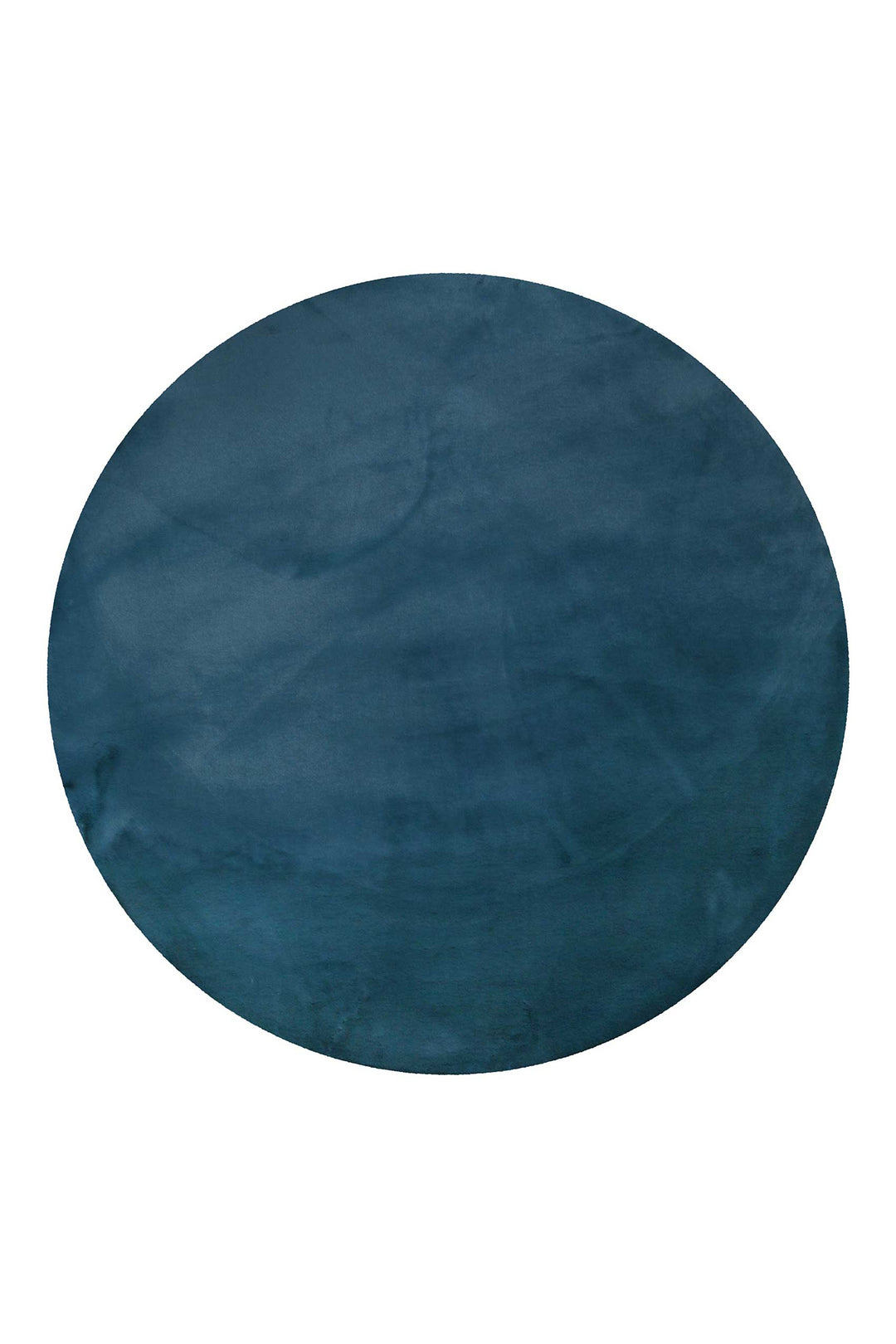 Alice Teppich petrol Hochflor rund