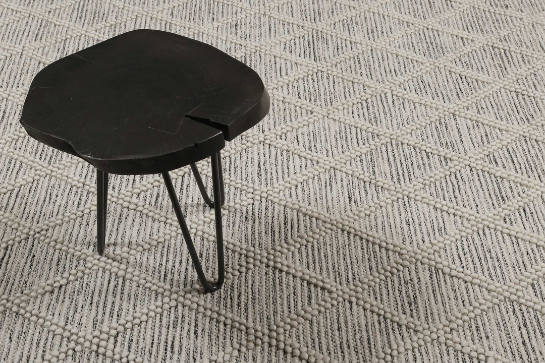 Amy Teppich wollweiß Kurzflor rechteckig