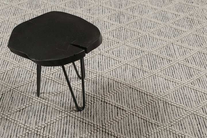 Amy Teppich wollweiß Kurzflor rechteckig