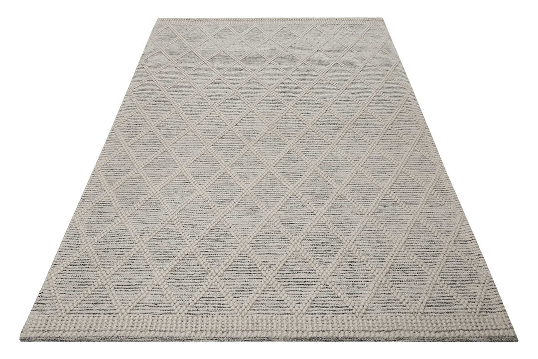 Amy Teppich wollweiß Kurzflor rechteckig