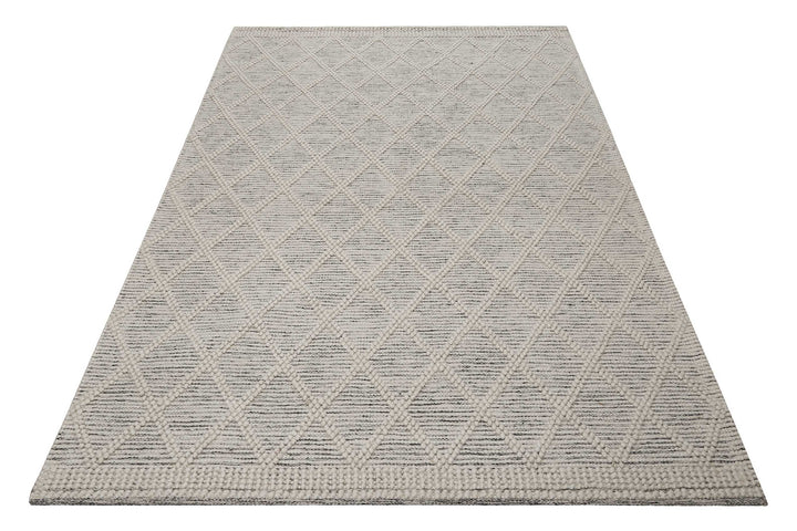 Amy Teppich wollweiß Kurzflor rechteckig