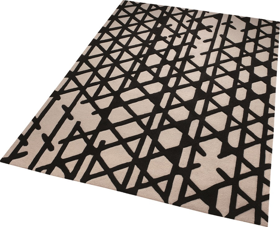 Artisan Pop Teppich schwarz-weiss rechteckig