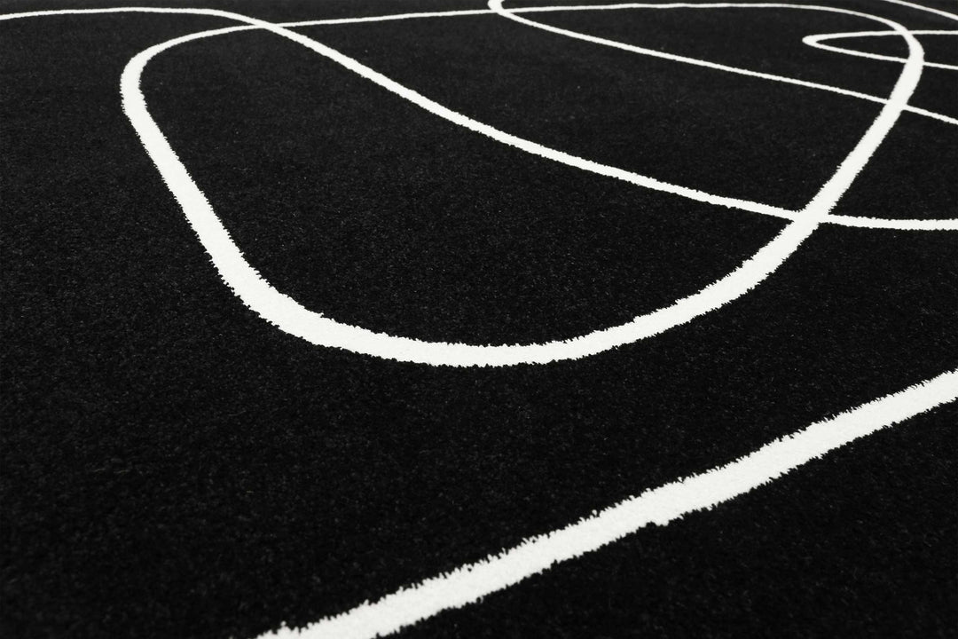 Artist Teppich schwarz Kurzflor rechteckig