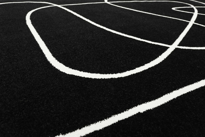 Artist Teppich schwarz Kurzflor rechteckig