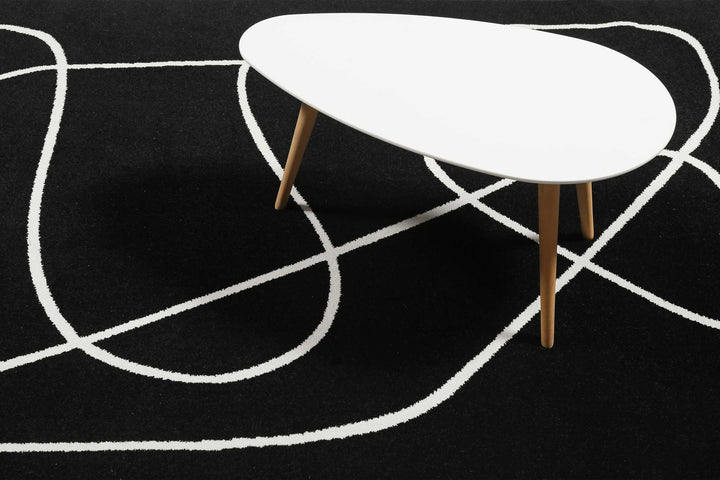 Artist Teppich schwarz Kurzflor rechteckig