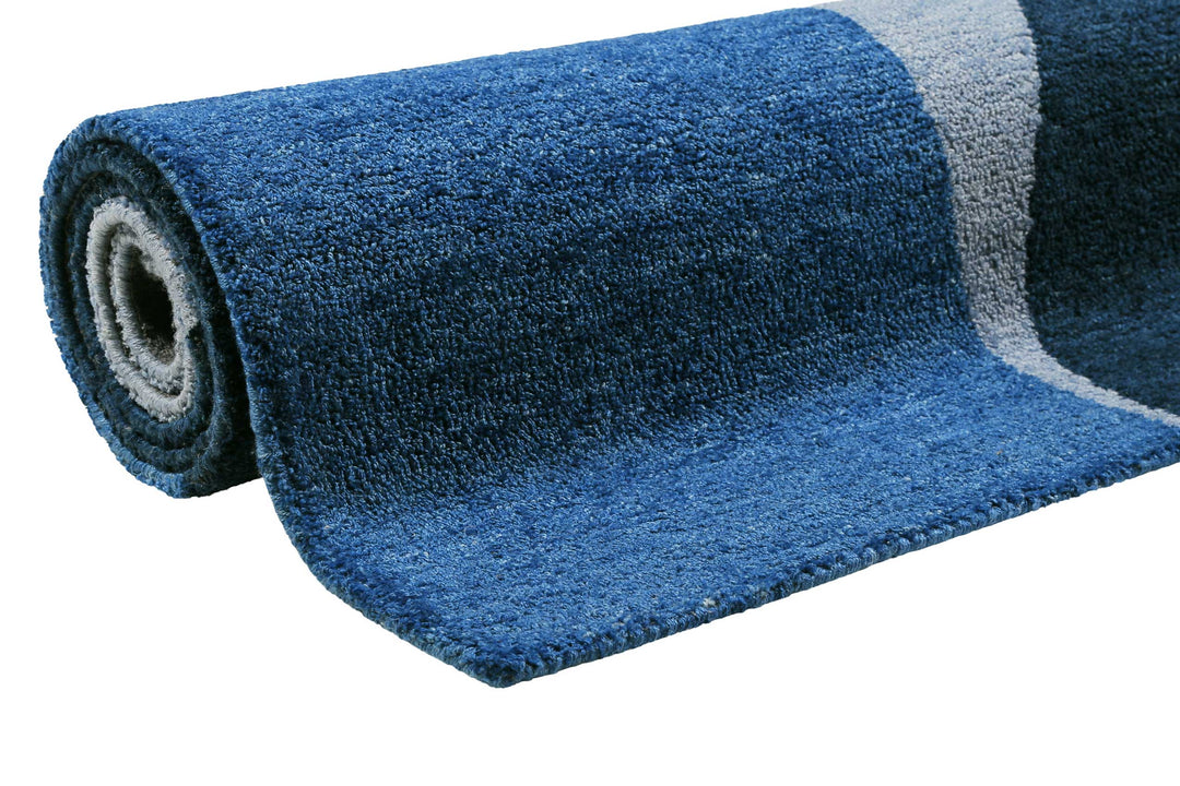 Backup Teppich dunkelblau Kurzflor rechteckig