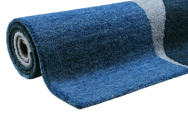 Backup Teppich dunkelblau Kurzflor rechteckig