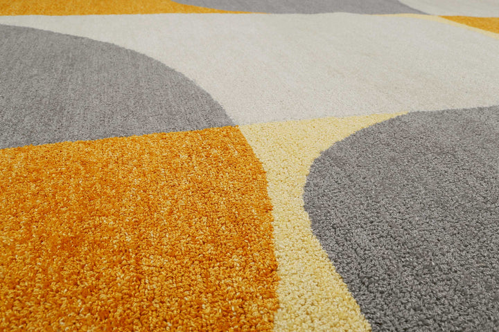 Backup Teppich gelb Kurzflor rechteckig