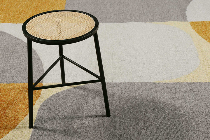 Backup Teppich gelb Kurzflor rechteckig