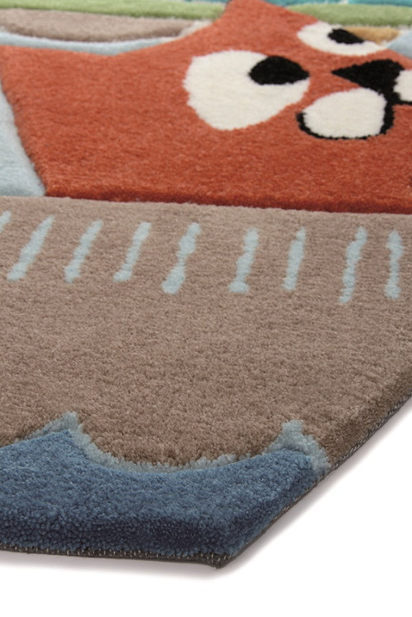 Balloon Teppich blau Kurzflor rechteckig