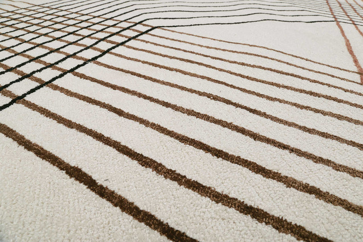 Bass Teppich beige Kurzflor rechteckig