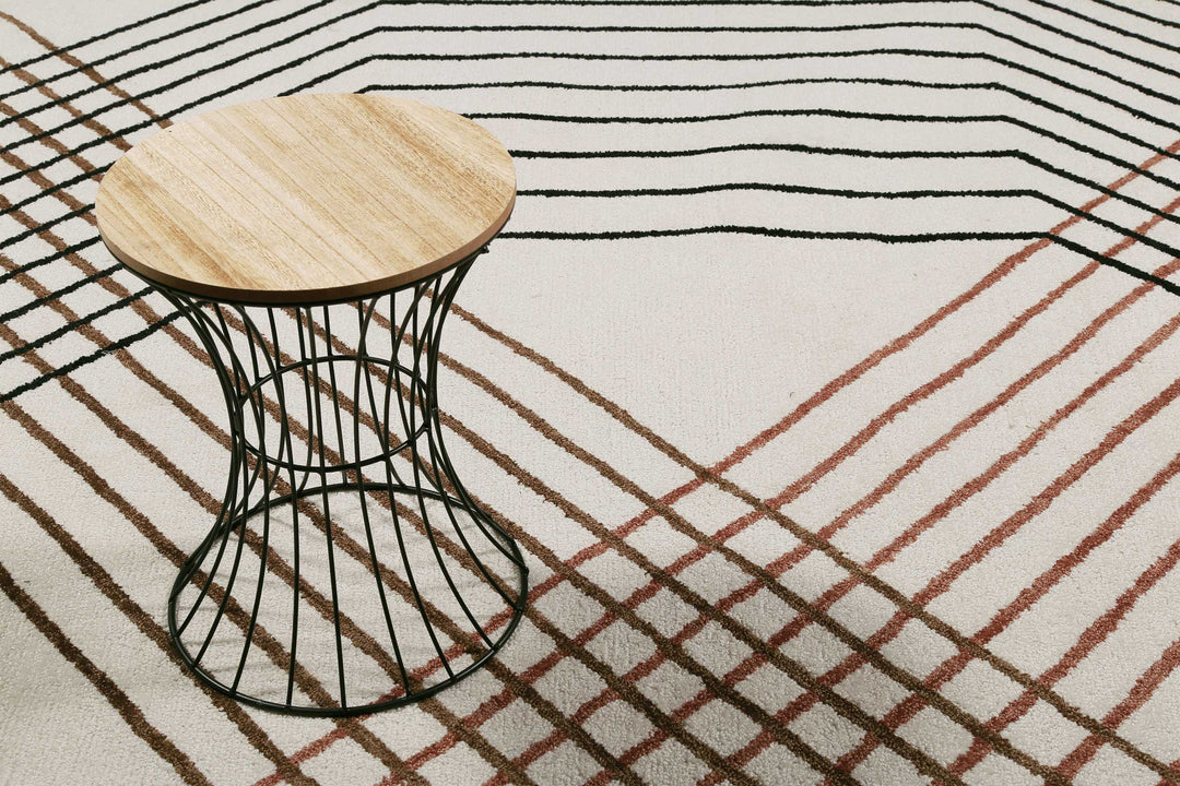 Bass Teppich beige Kurzflor rechteckig