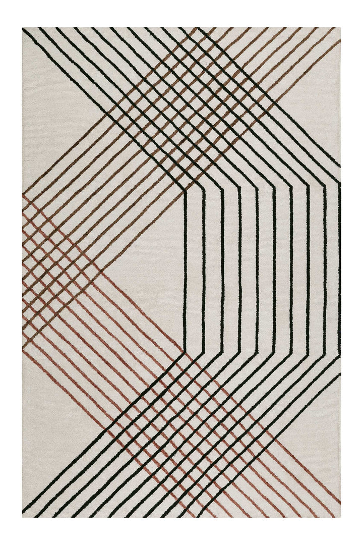 Bass Teppich beige Kurzflor rechteckig