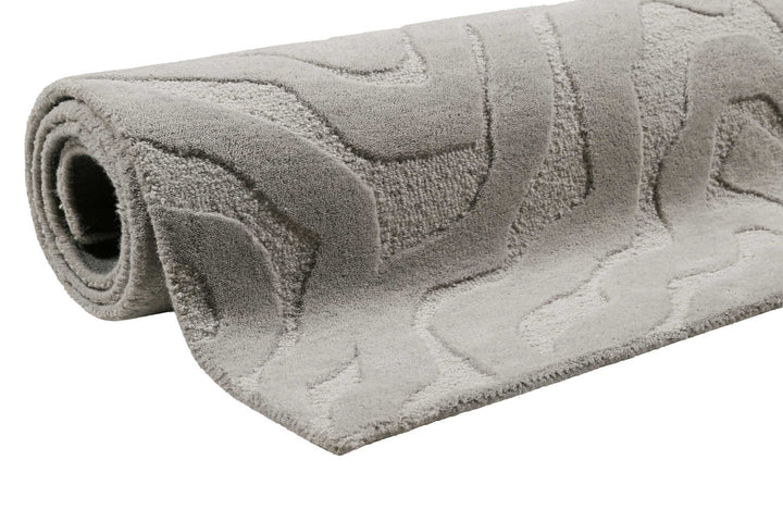 Bay Edition Teppich grau Kurzflor rechteckig