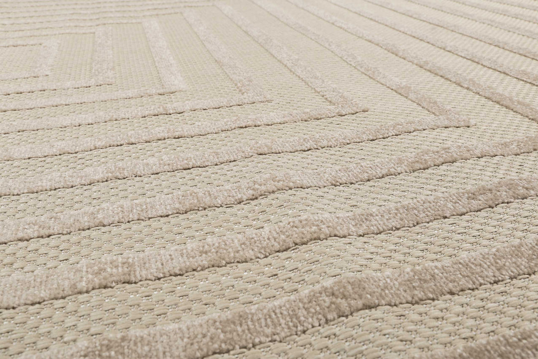 Carolina Outdoor creme beige Kurzflor rechteckig