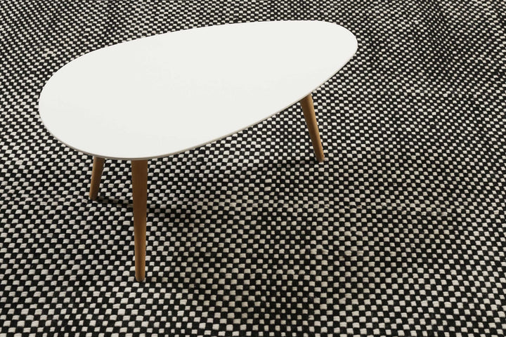 Casa Teppich schwarz Kurzflor rechteckig